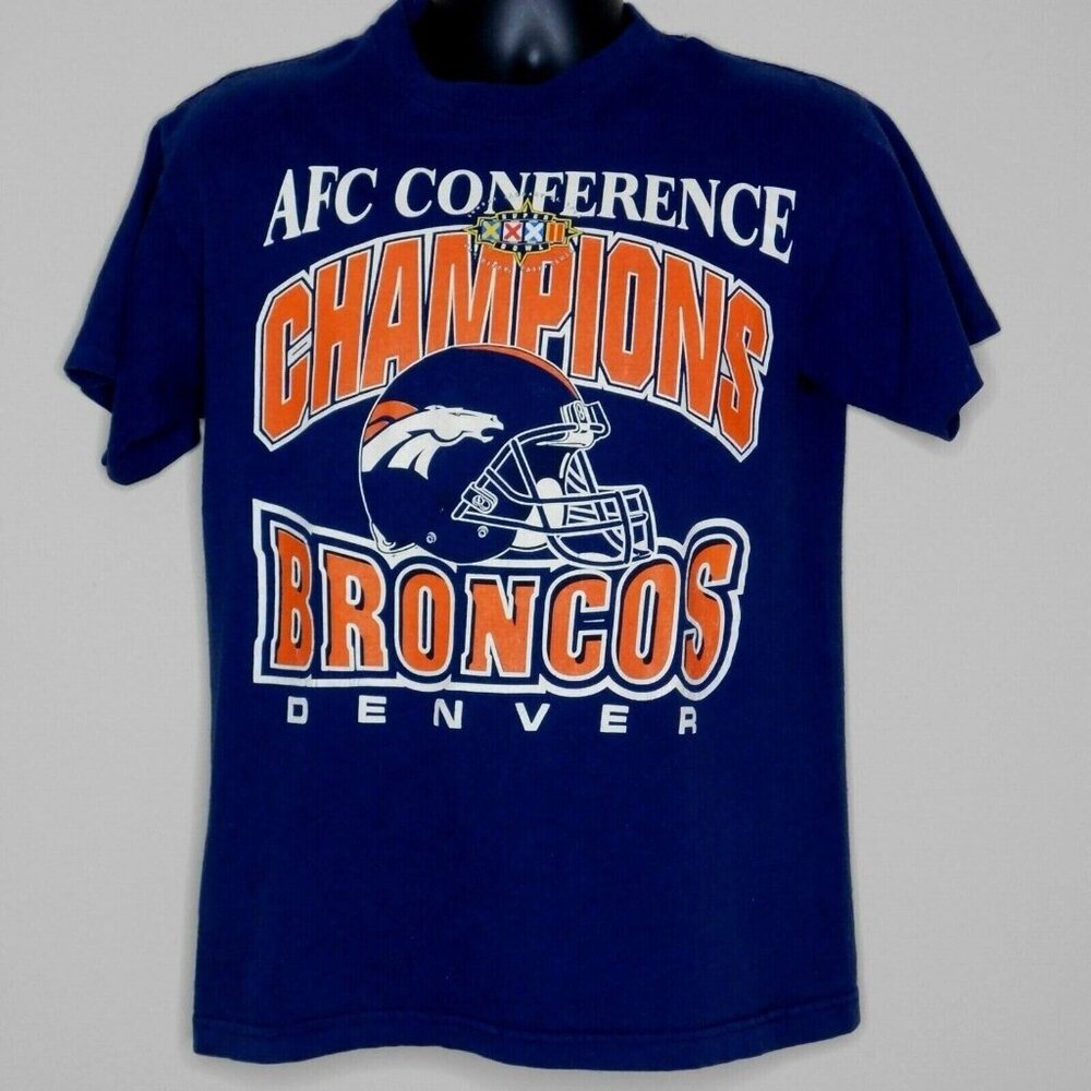 Denver Broncos T‎ Shirt Vintage 90s 1998 AFC Champions Super Bowl XXXII Size M